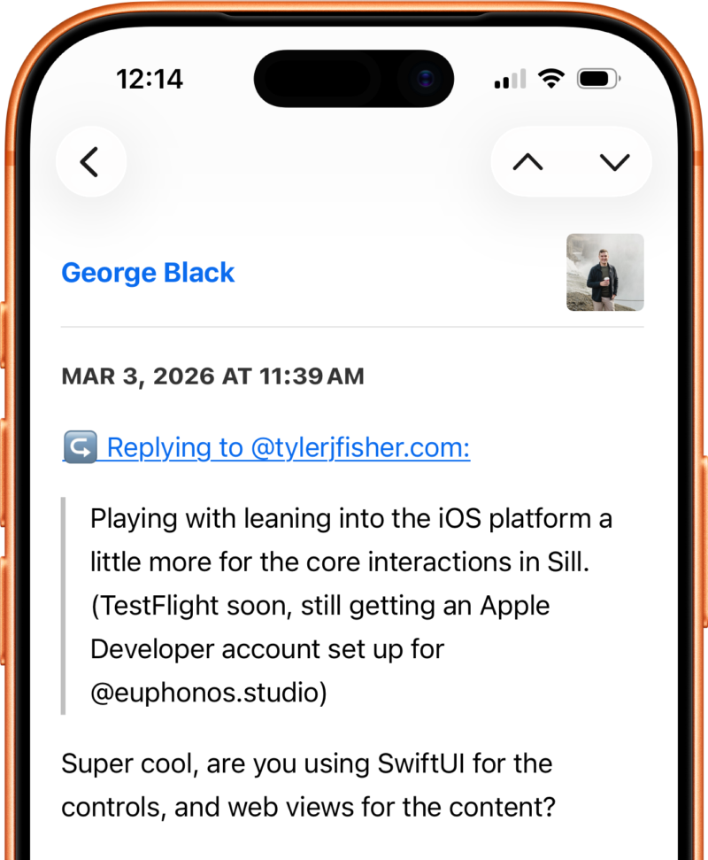 Screenshot of a Bluesky post with embedded images in a feed reader